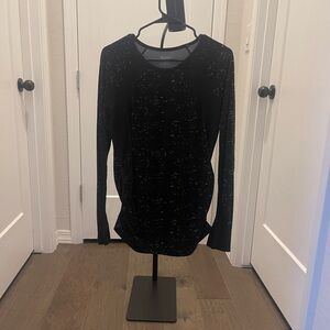 Black with white specks Athleta long sleeve ribbed on the side